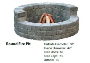 RomanStack Round FirePit 58"