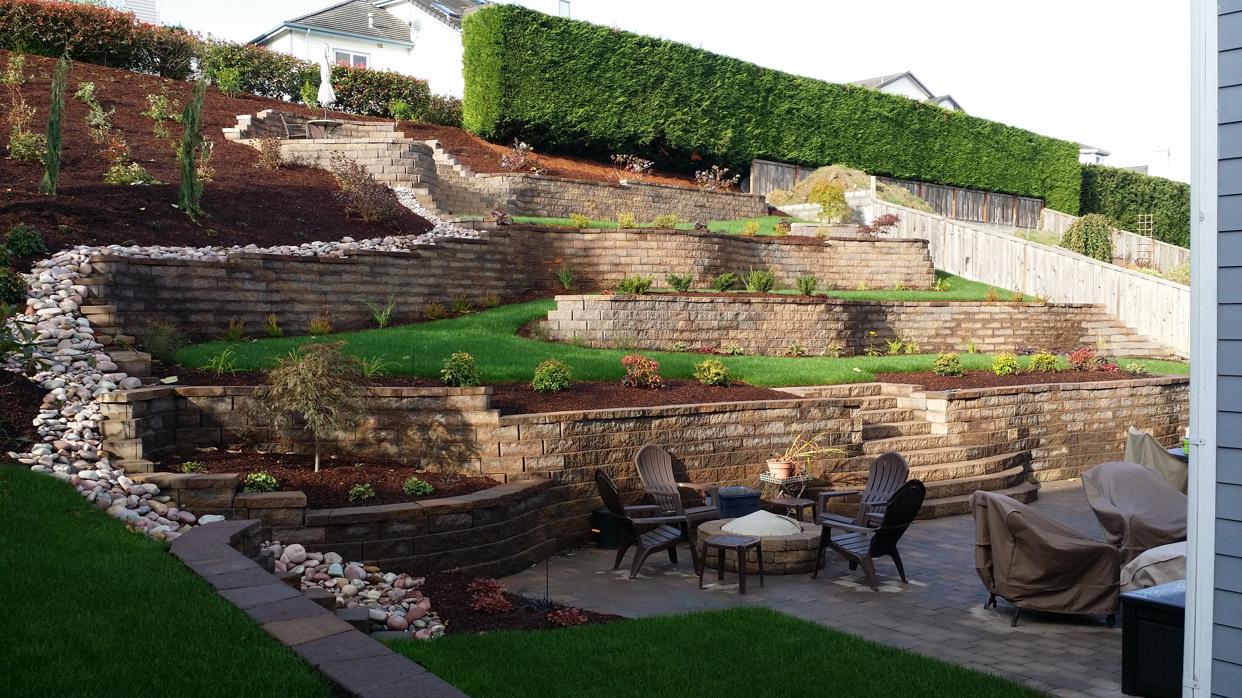 Make A Hillside Beautiful With Retaining Walls Mutual Materials