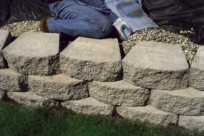Retaining Wall Installation Add Drain Rock