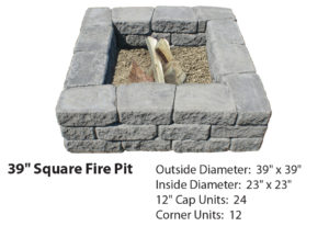 39" Square Fire Pit