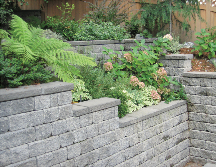 Concrete Retaining Walls For Organic Gardening Mutual Materials - Large Block Retaining Wall Ideas