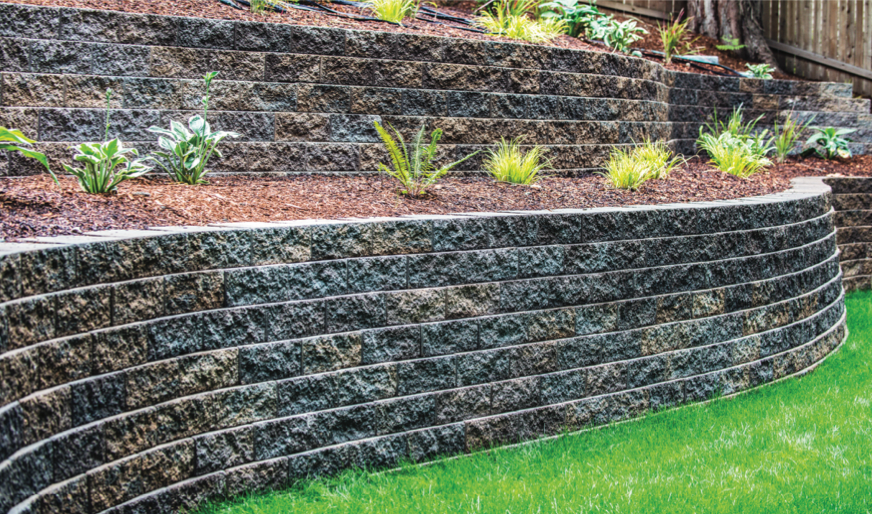 Concrete Retaining Walls For Organic Gardening Mutual Materials - Retaining Wall Landscaping Images