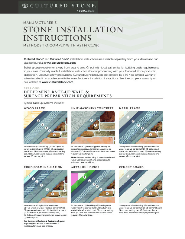 Cultured Stone Installation Instructions-thumbnail