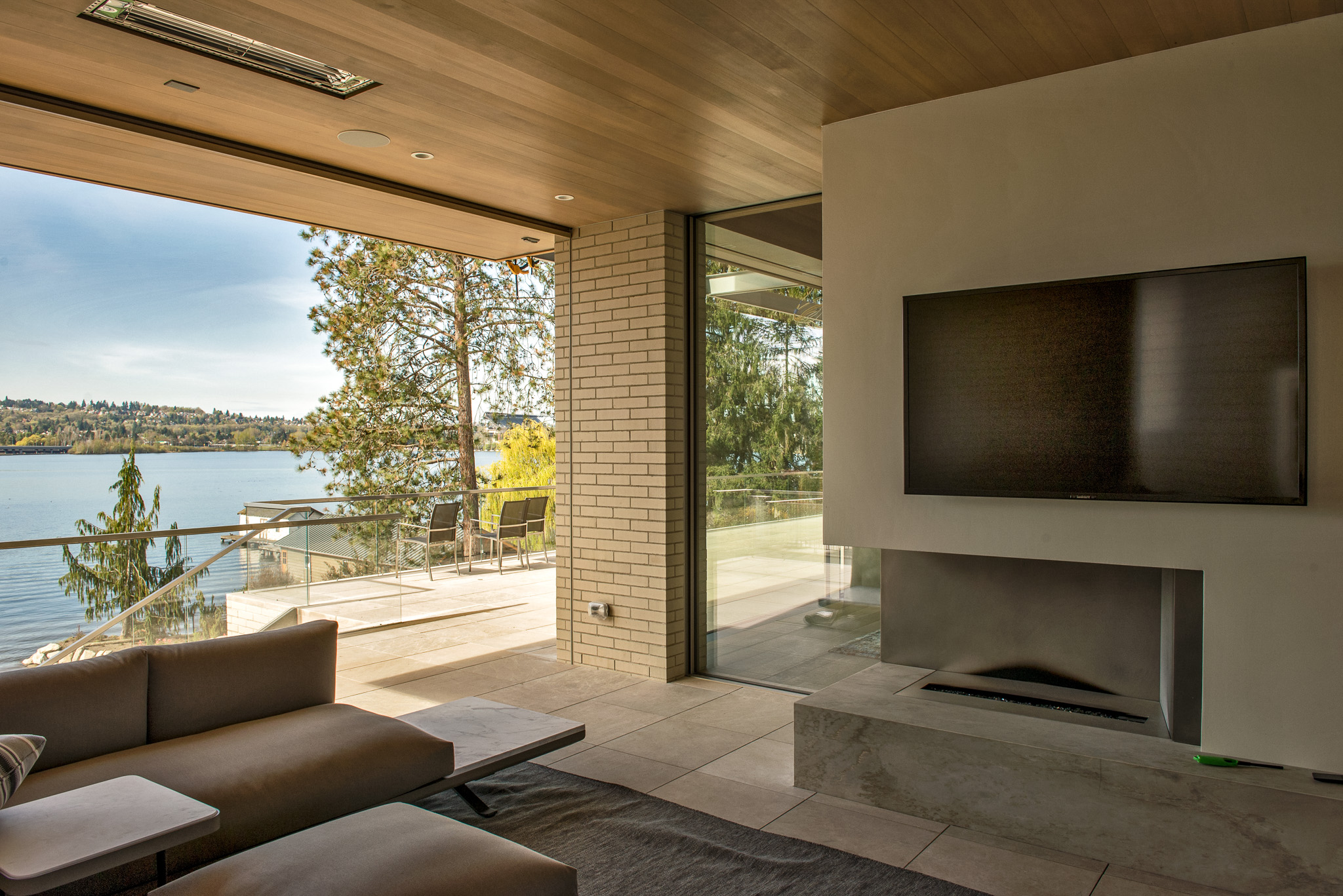 Outdoor space accented by Aspen brick