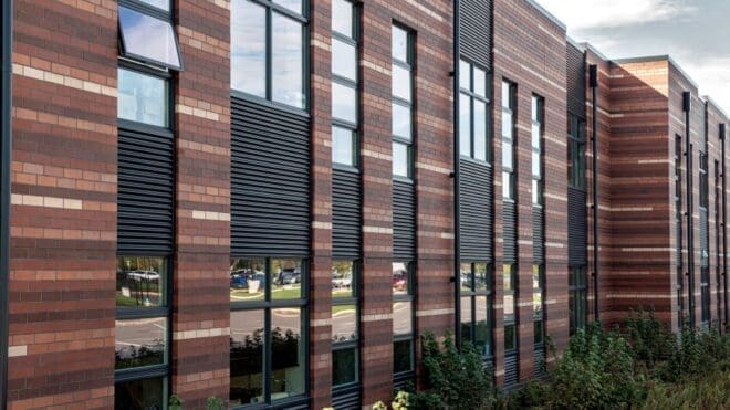 brick veneer on lakewood high school