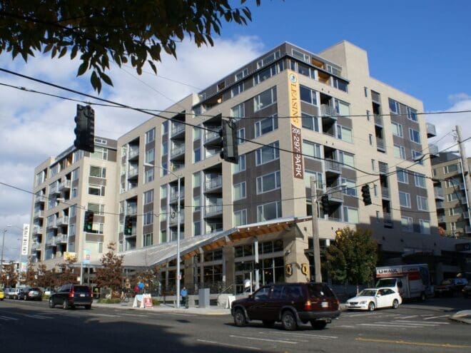 On The Park Condominiums in Seattle, Washington with Pewter Face Brick from Mutual Materials