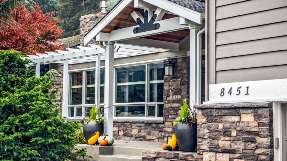 House faced with Umber Creek Country Ledgestone from Cultured Stone