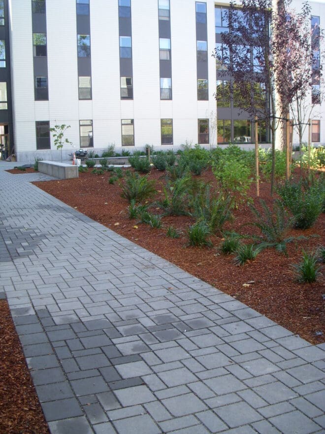 Western Oregon University used permeable pavers to promote sustainability