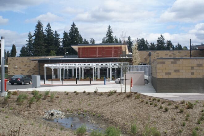 Meadow Crest Early Learning Center used concrete masonry units from Mutual Materials for it's veneer