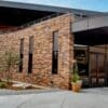 Multi-color brick veneer on the Lodge dining hall at the University of Montana